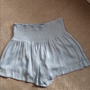 TCEC Women's High Waist Light Blue Shorts